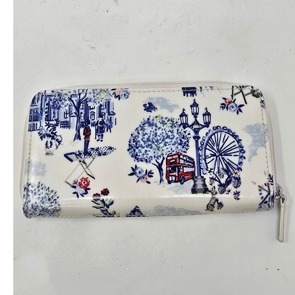 Cath Kidston zip wallet coated canvas whimsical artsy boho festival - Picture 4 of 7